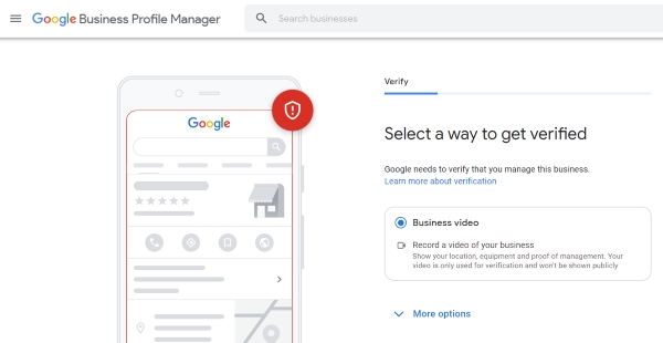 Verifying an address change with a video recording