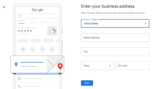 Adding a business address to Google Maps