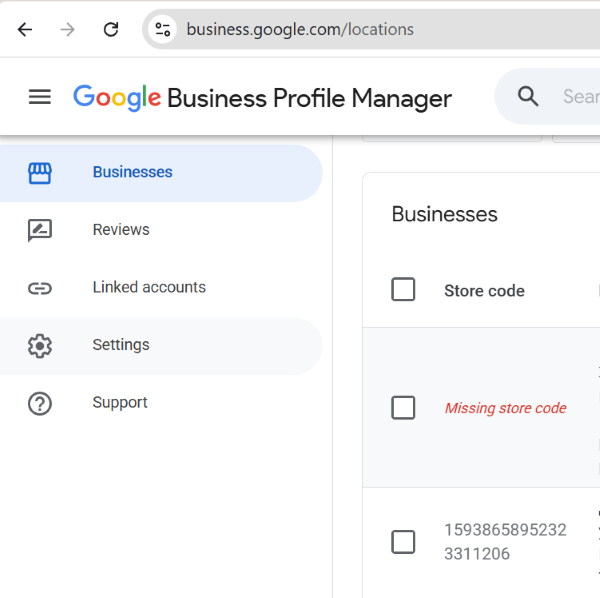All businesses in Google Business Profile